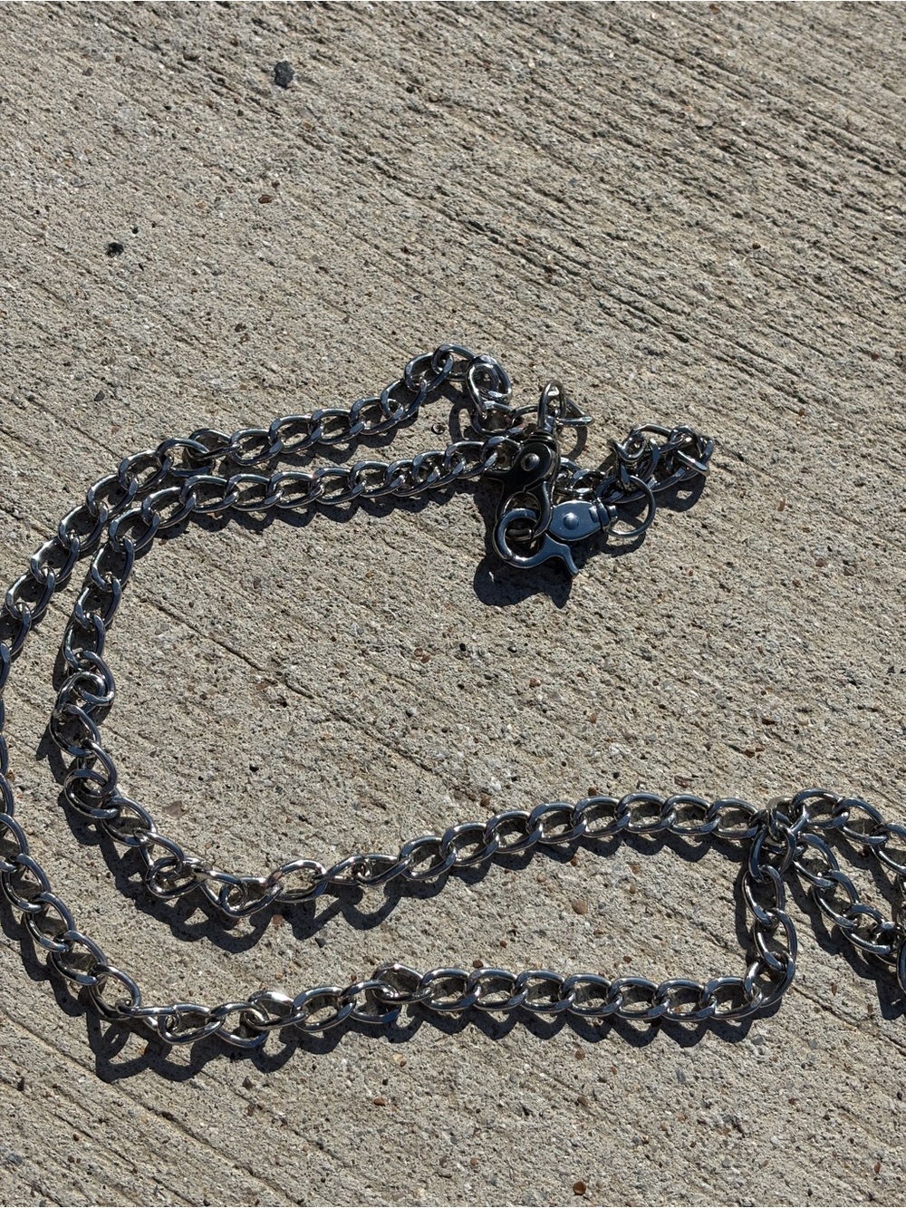 Silver Chain Belt with Lobster Clasp
